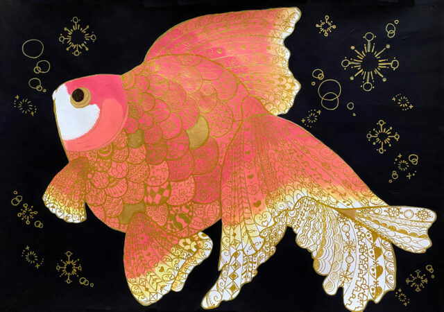 輝く金魚 